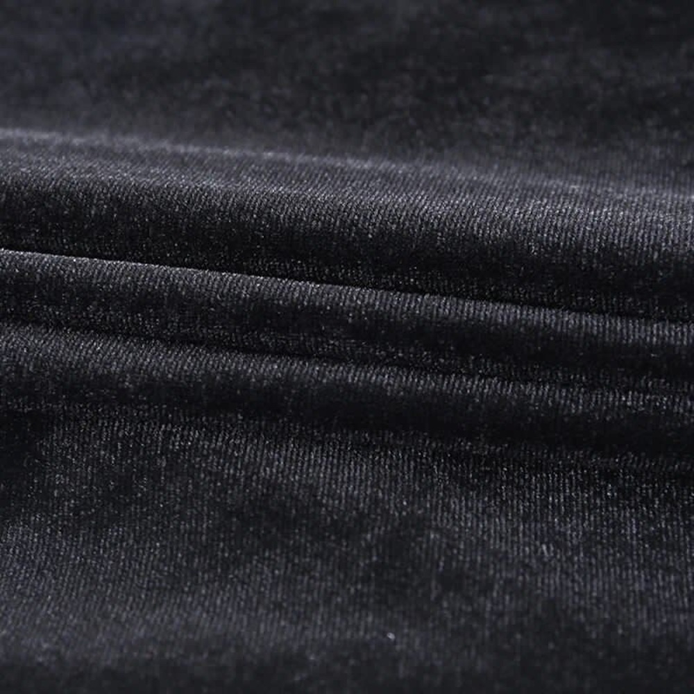 NEW GOTH HIRAJUKU BLACK VELVET MAXI DRESS - Picture 9 of 11